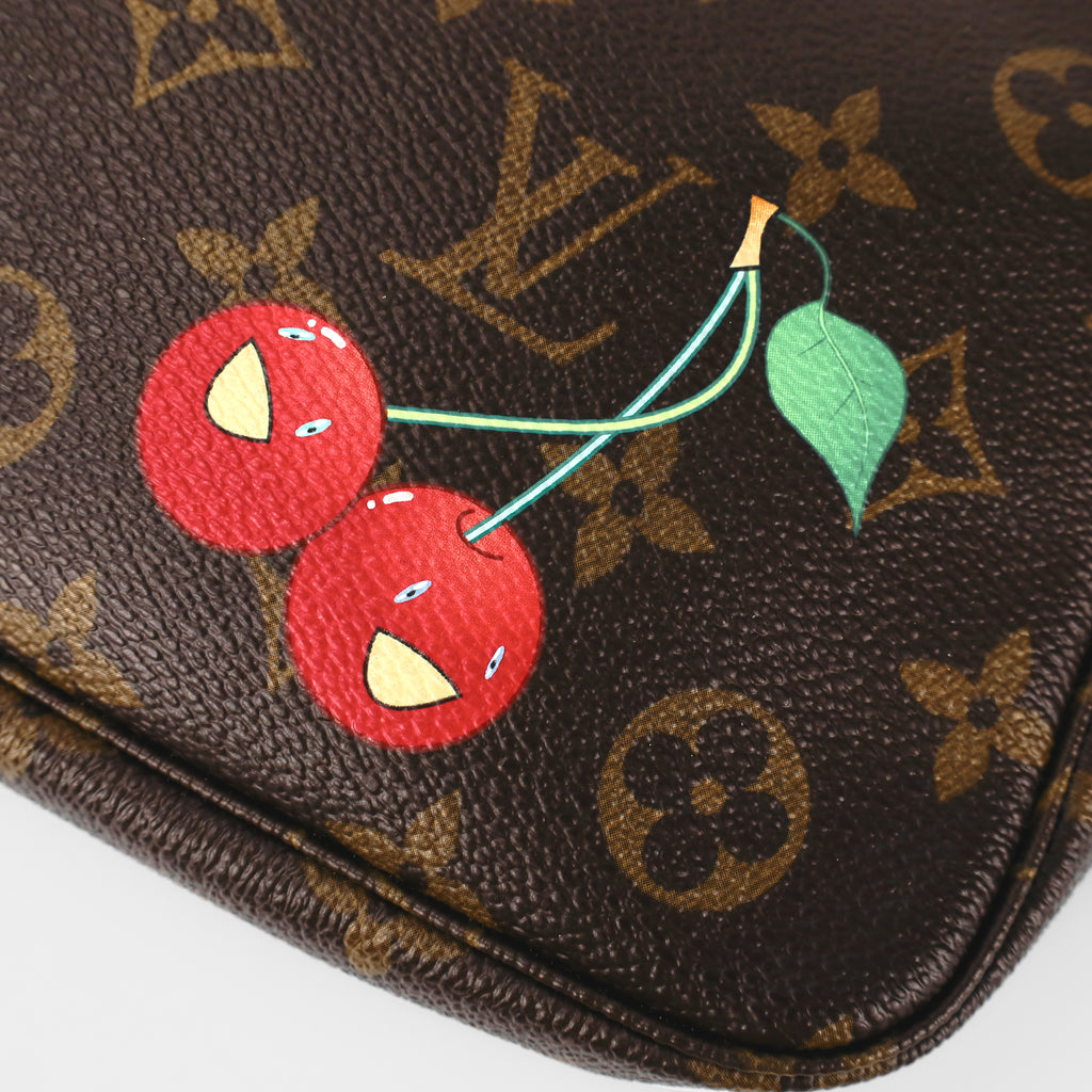 LOUIS VUITTON X MURAKAMI LIMITED EDITION VINTAGE CHERRY POCHETTE