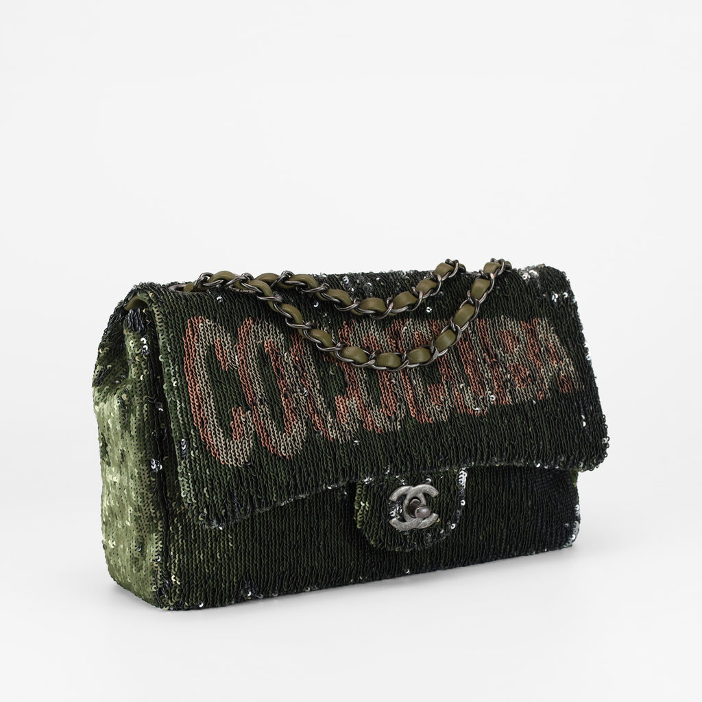 CHANEL LIMITED EDITION SEQUIN COCO CUBA MEDIUM FLAP