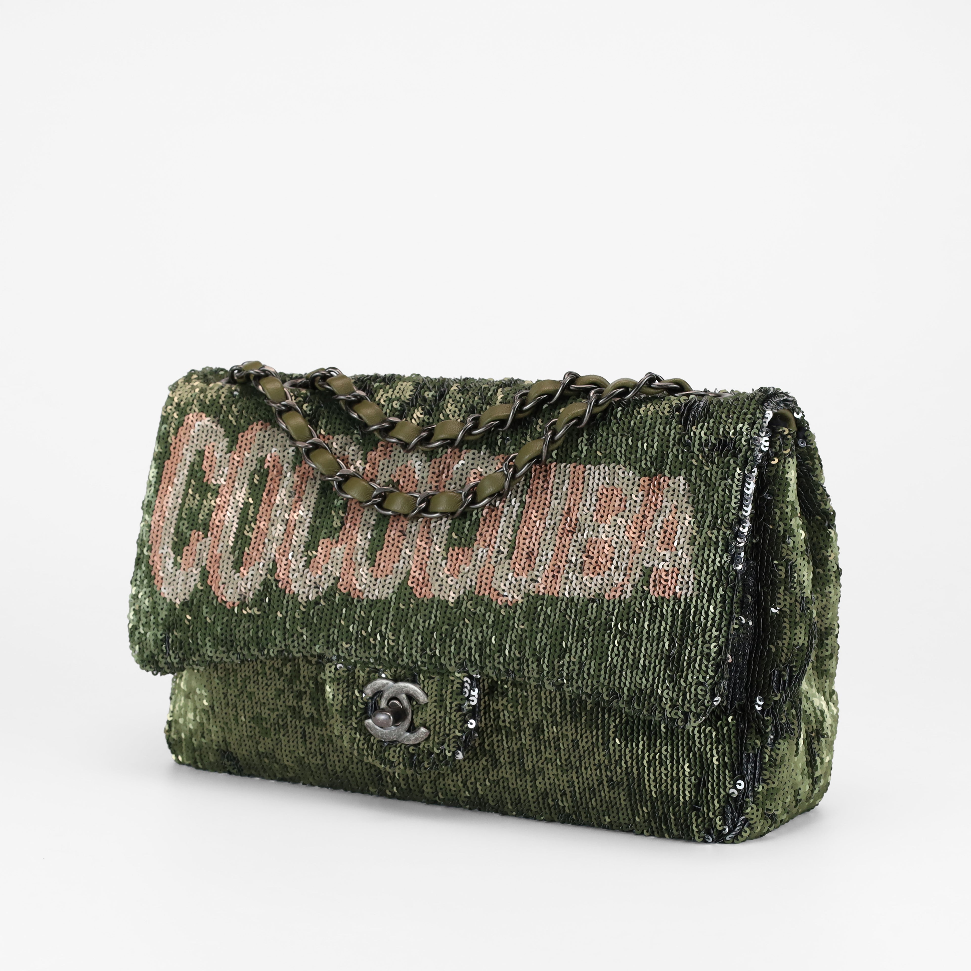 CHANEL LIMITED EDITION SEQUIN COCO CUBA MEDIUM FLAP