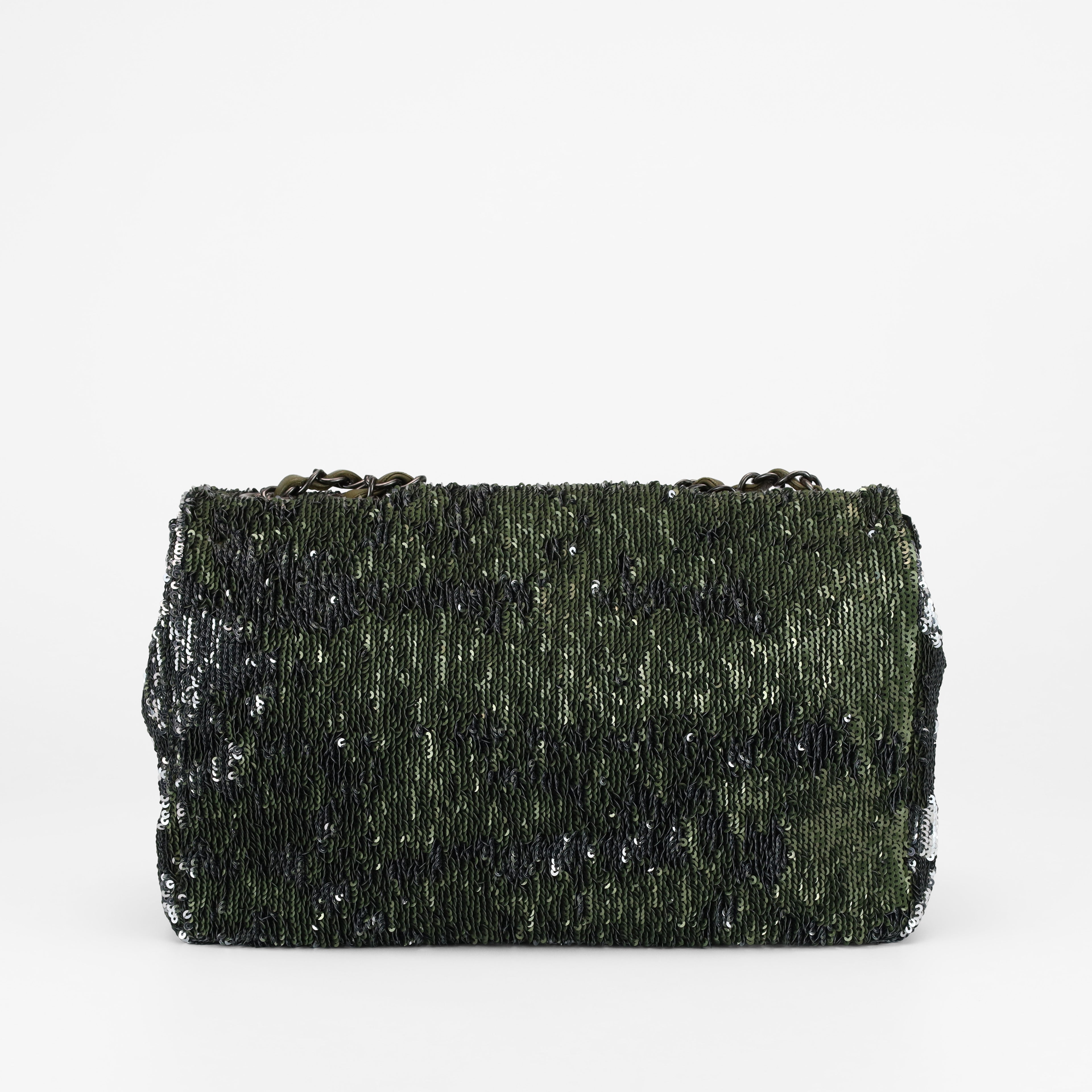 CHANEL LIMITED EDITION SEQUIN COCO CUBA MEDIUM FLAP