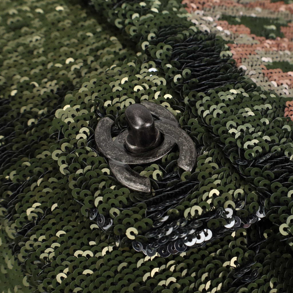 CHANEL LIMITED EDITION SEQUIN COCO CUBA MEDIUM FLAP