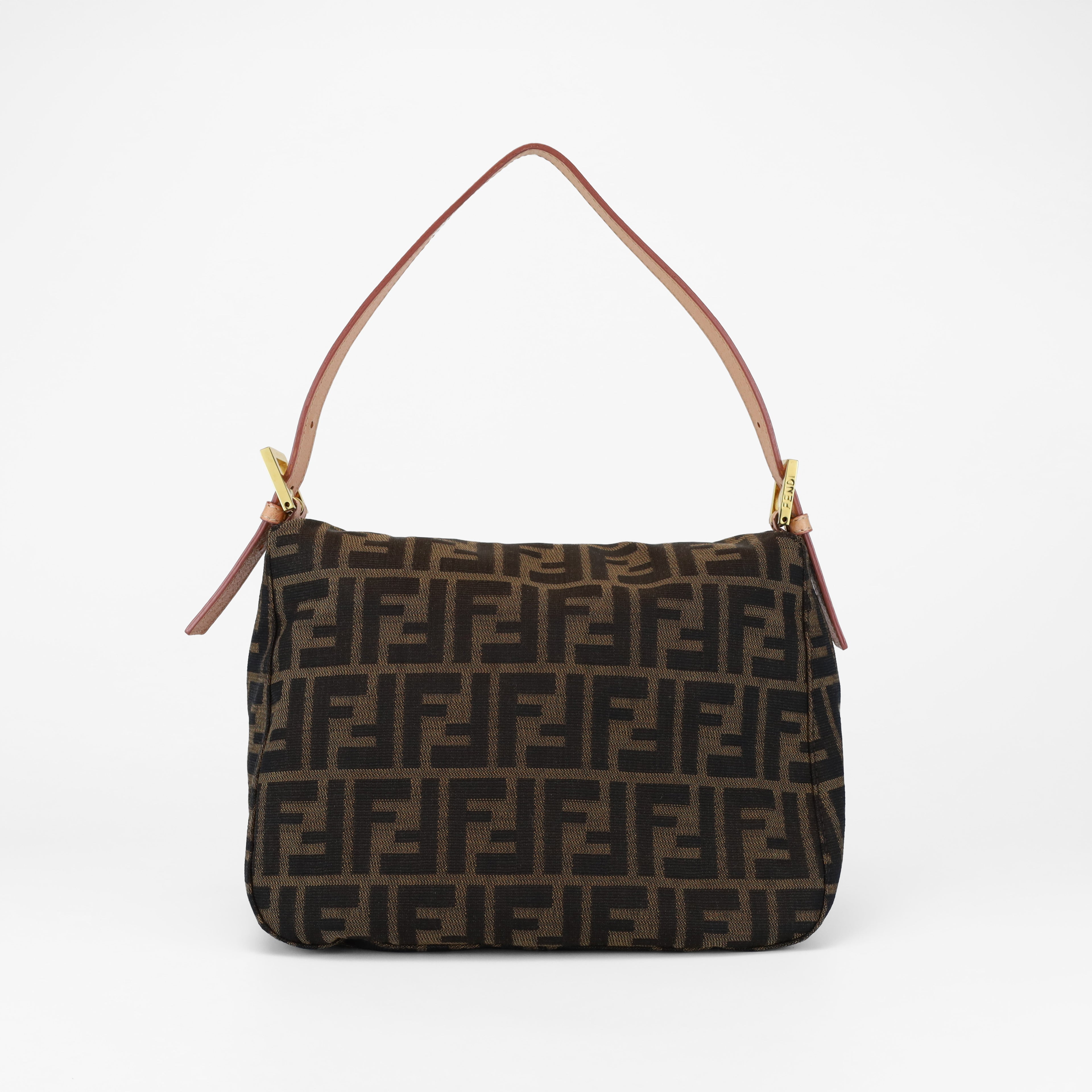 FENDI RARE VINTAGE ZUCCA ENAMEL ORCHID MAMA BAGUETTE