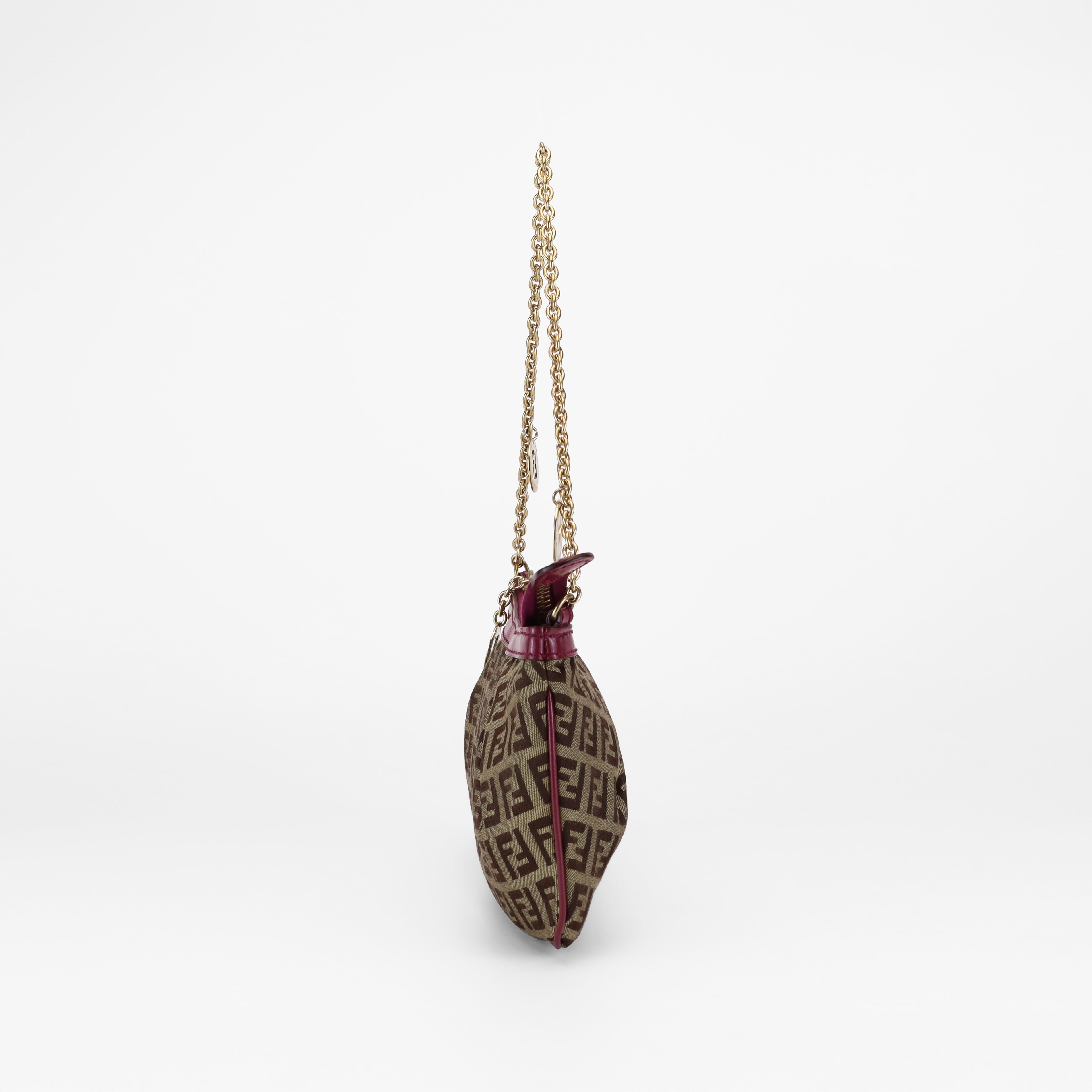 FENDI VINTAGE ZUCCHINO CHARM CHAIN POCHETTE