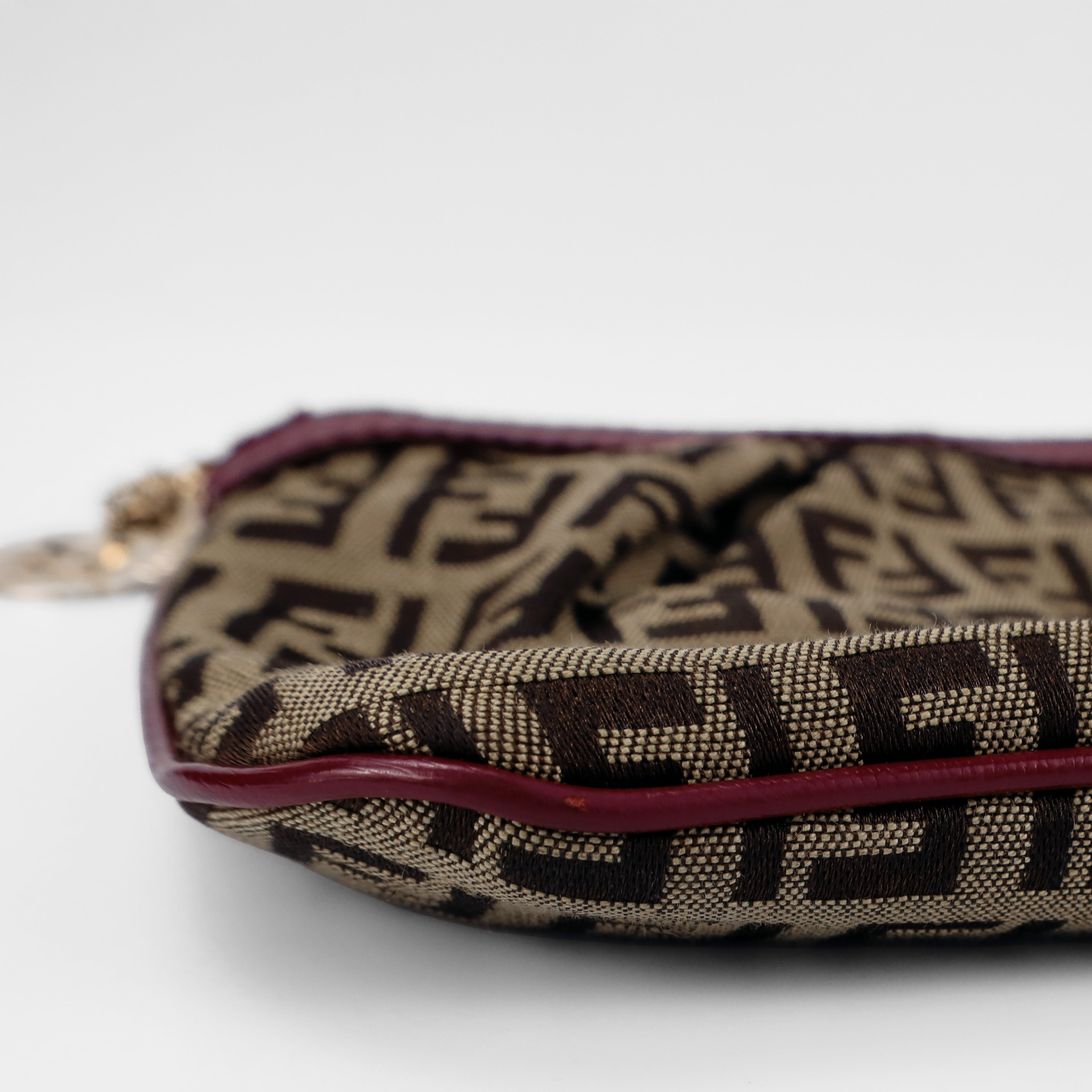 FENDI VINTAGE ZUCCHINO CHARM CHAIN POCHETTE