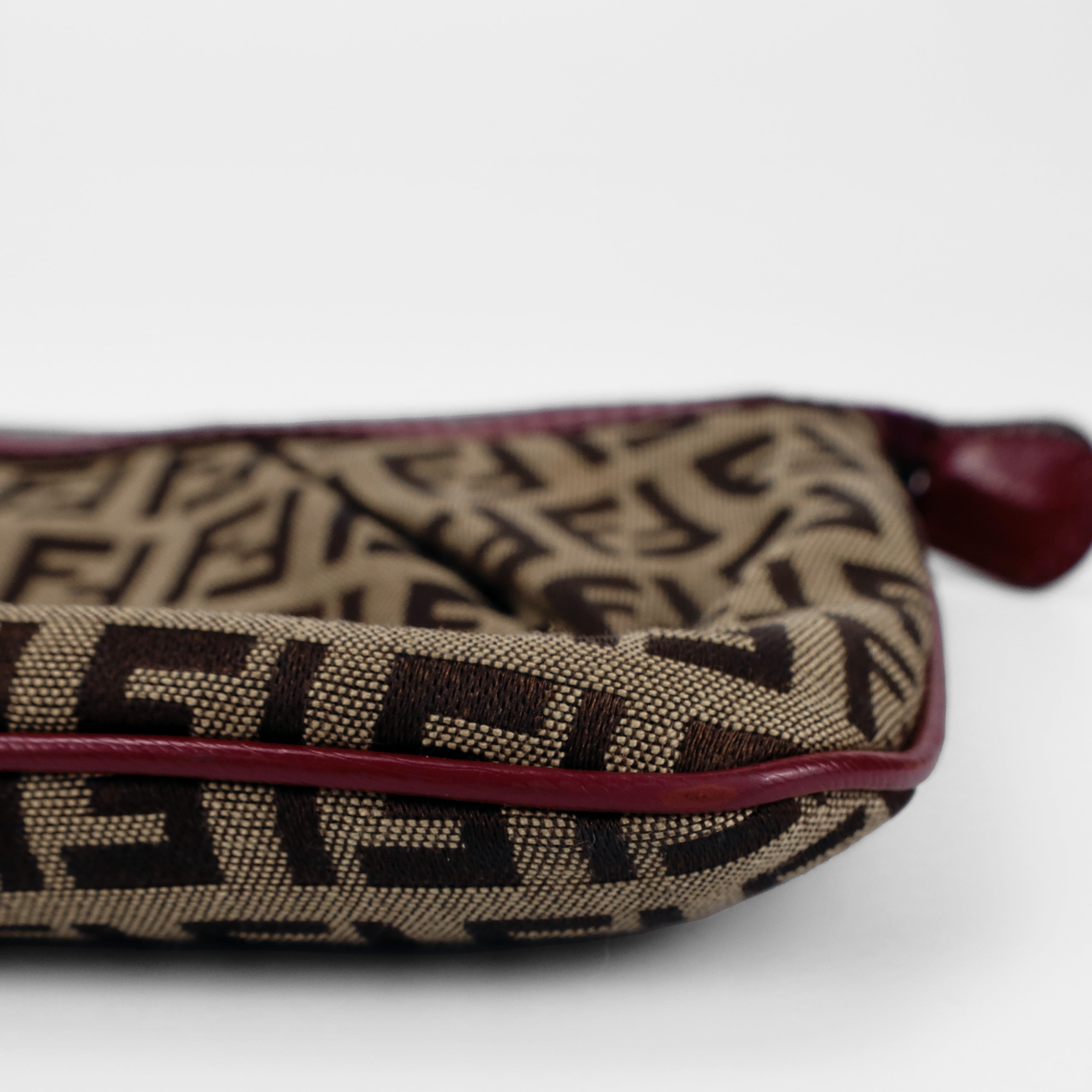 FENDI VINTAGE ZUCCHINO CHARM CHAIN POCHETTE